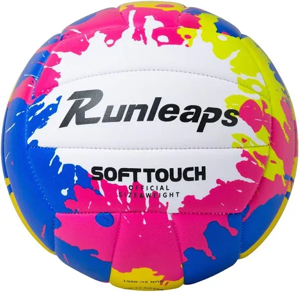 Beach Volleyball Official Size 5 Runleaps Soft Waterproof Volleyball Sand Sports PU Ball for Indoor