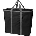 Collapsible Laundry Caddy/Basket, Black/Charcoal, Holds 55 Lbs.