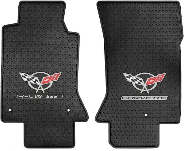 Lloyd Mats Signature Rubber All Weather Floor Mats for Corvette C5 1997-2004, 2pc Front Mats