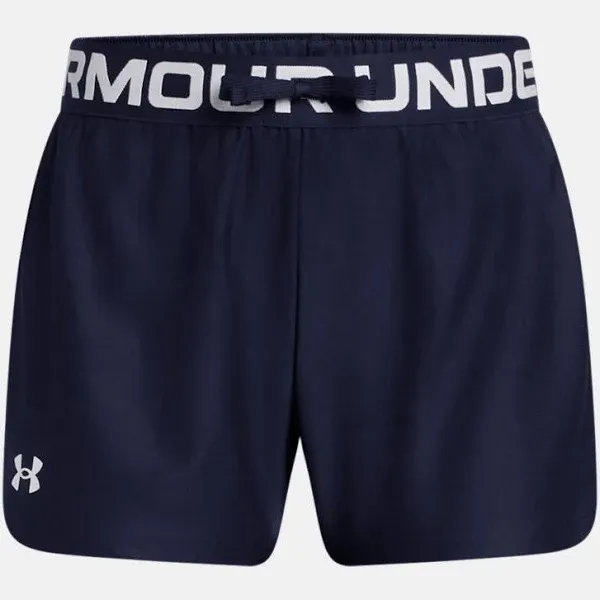 Under Armour Youth Girls Soft Drawstring Play Up Solid Quick Dry Shorts, 1363372