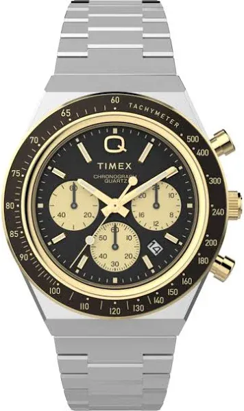 Timex Men's Q Chronograph Diver Inspired Stainless Steel Watch