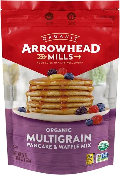 Arrowhead Mills Buckwheat Pancake & Waffle Mix, 22 oz Bag (Pack of 6)