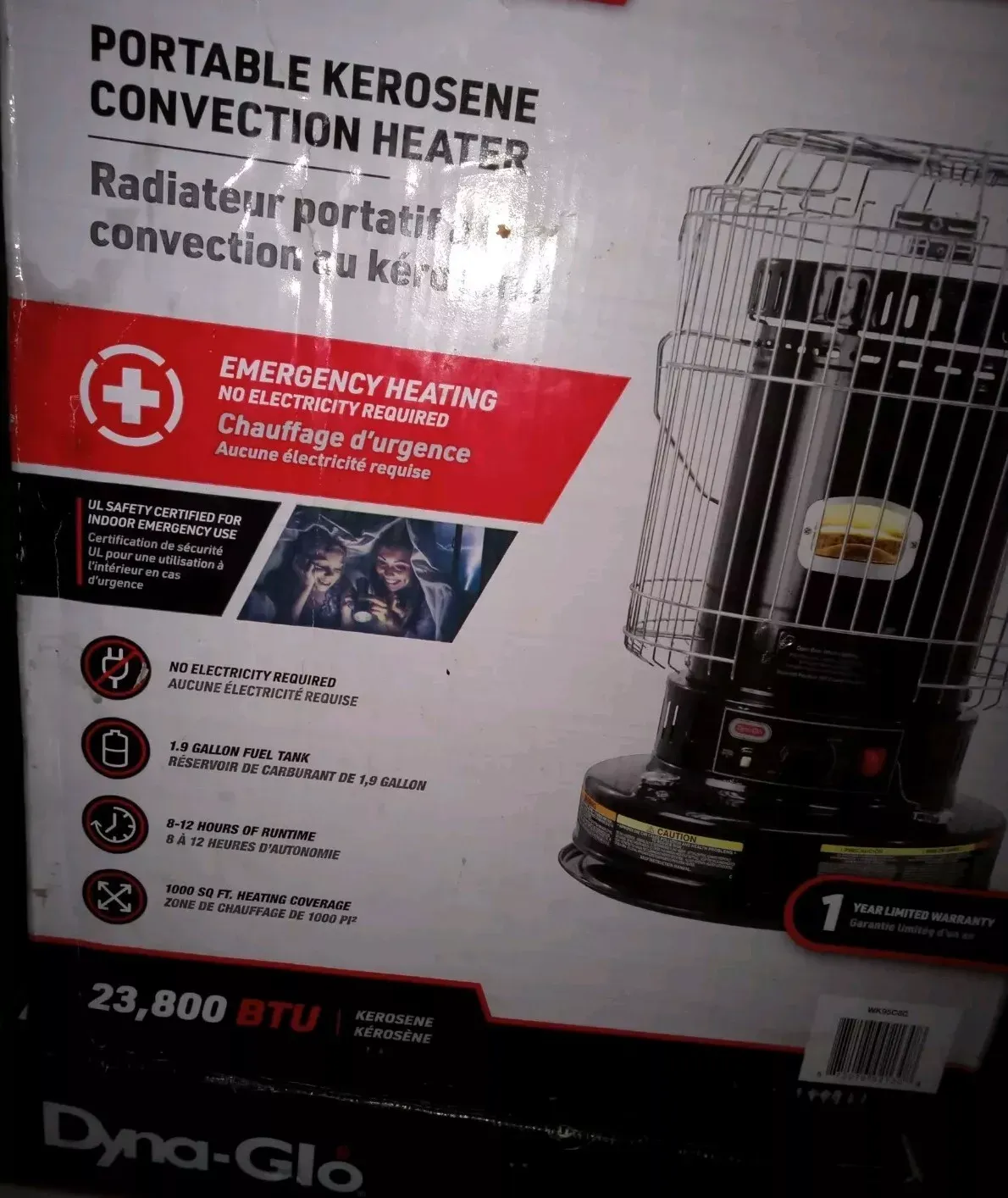 Dyna-Glo WK24BK 23,800BTU Indoor Kerosene Convection Heater