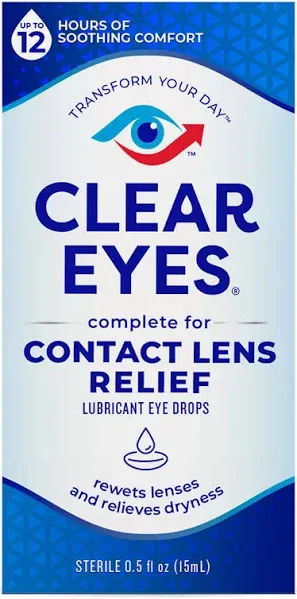 Clear Eyes Contact Lens Relief Eye Drops