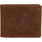 Men's DiLoro Full Size Large Leather Bifold Wallet Flip ID Zip and Coin Compartment with RFID Protection Anti Theft