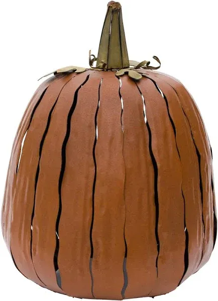 Desert Steel Great Pumpkin Lantern – Halloween Pumpkin – Garden Decor (12-inch)