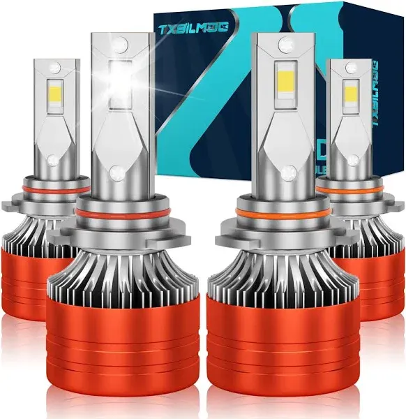 4PCS S1 SEALIGHT 9005+9006 High Low Beam Bulbs Kit LED Headlight W/Bulbs