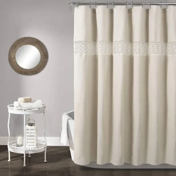 Dana Lace Shower Curtain Neutral - Lush Décor