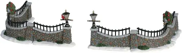 Lemax Stone Wall Village Table Accents Set of 6 Village Collection