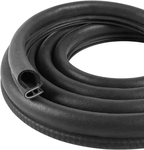 MYFAMIREA Car Door Rubber Seal Strip with Side Bulb, 20 Feet PVC Bulb Trim with EPDM Automotive Rubber Weather Stripping for Cars, Boats, Trucks, RVs