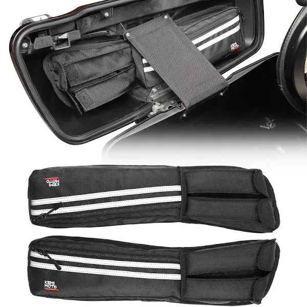 KEMIMOTO Saddlebag Lid Organizers 2 Pack Compatible with 2014-2023 2024 2025 Touring Street Glide Road King Road Glide Electra Glide FLT FLH Black