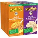 Annie's Homegrown Organic Shells And Real Aged Cheddar Macaroni And Cheese - Case Of 12 - 6 Oz.