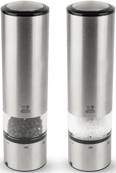 Duo of electric salt and pepper mills in stainless steel u'Select - Elis Sense - 20 cm - Peugeot