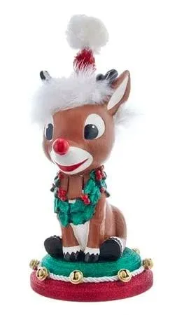 Kurt Adler Hollywood Rudolph the Red Nose Reindeer Nutcracker, 12in