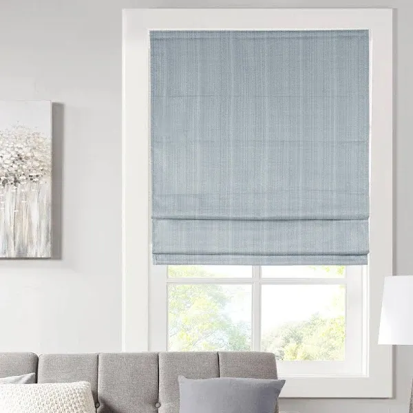 Paxton White Room-Darkening Cordless Roman Shade, (29&quot; x 64&quot;)