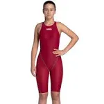 Arena Girls Powerskin St Next Kneeskin - Deep Red