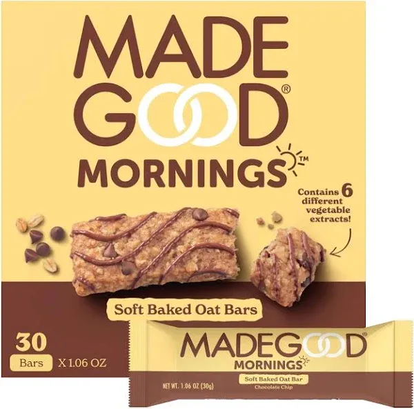 MadeGood Mornings Soft Baked Breakfast Bars