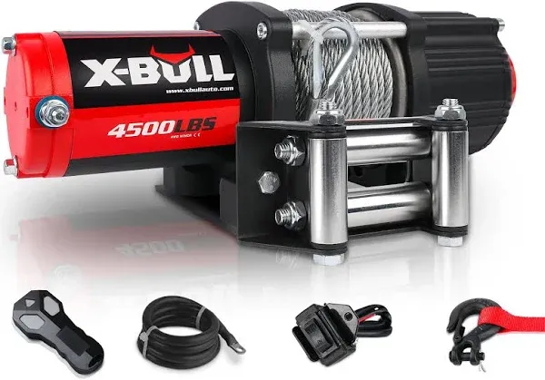 X-BULL Electric Winch 3000lbs Steel Cable Truck Towing Trailer Off-Road  ATV/UTV