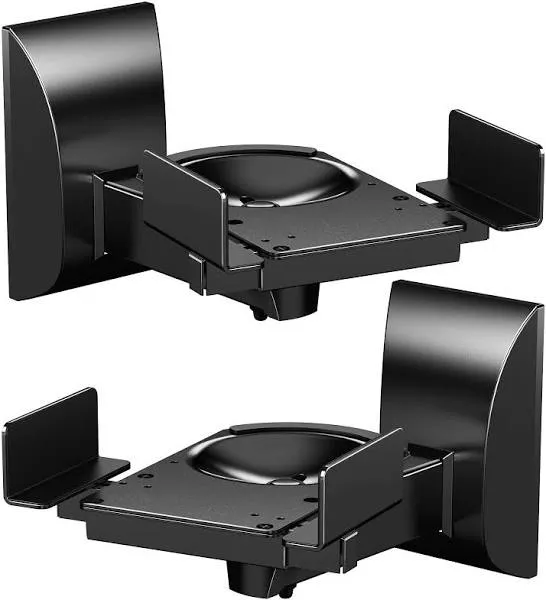 WALI Speaker Wall Mounts, Dual Side Clamping Bookshelf Mounting Bracket for Larg