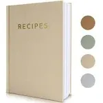 ZICOTO - Aesthetic Blank Recipe Book with Waterproof Cover - Simplified Blank Cookbook to Write in Your Own Recipes