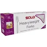 SOLO Plastic Forks, White, 500 Ct Tej