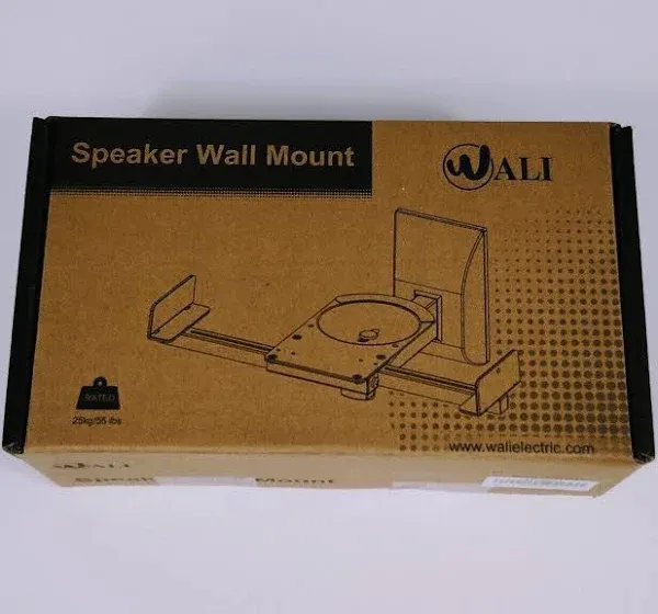 Wali Dual Side Clamping Bookshelf Speaker Wall Mounting Bracket for Large Surrounding Sound Speakers SWM201