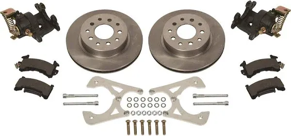 Rear Disc Brake Conversion Kit, GM 10 & 12 Bolt, Bolt-On Rear Disc Brake Kit w/E-Brake