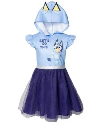 Bluey Bingo Girls Mesh Cosplay Dress Toddler to Big Kid