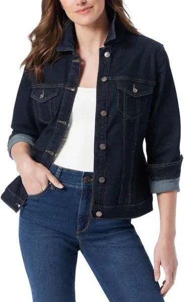 Gloria Vanderbilt Womens Amanda Lightweight Stretch Denim Jacket