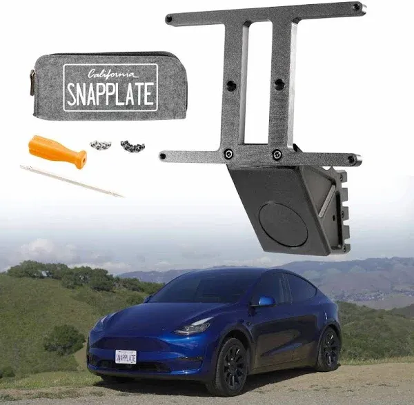 SnapPlate Front License Plate Holder for Tesla Model Y 2020-2024 Made in the USA