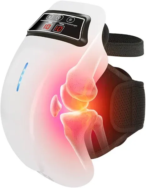 Cordless Knee Massager with 9 Level Heat, Vibration, &amp; Massage Therapy, Knee ...