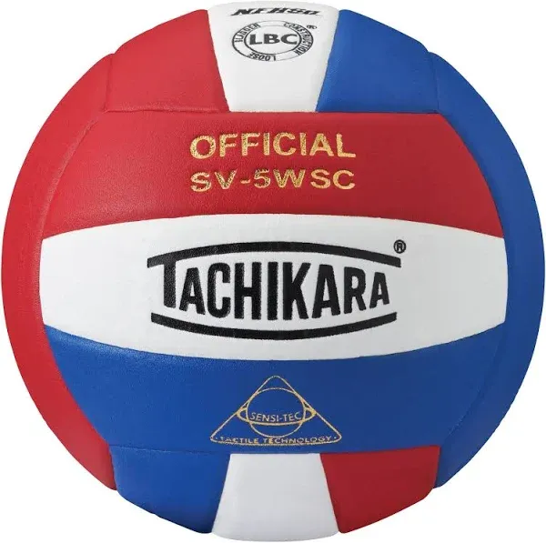 Tachikara SV5WSC Sensi-Tec Composite  Volleyball (Red and White)