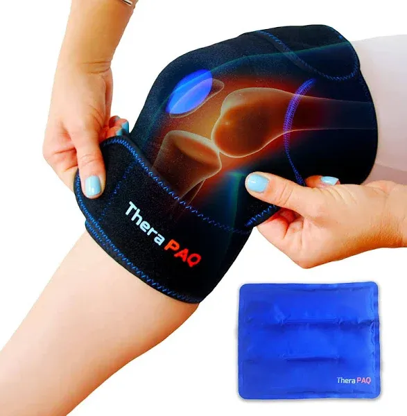 Reusable Knee Sleeve - Hot &amp; Cold Therapy, Adjustable, Adult size.