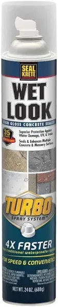 Seal-Krete 357925 Wet Look Turbo Concrete Sealer Spray