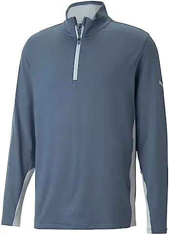 PUMA New Men's Gamer 1/4 Zip Golf Pullover Shirt Evening Sky Small