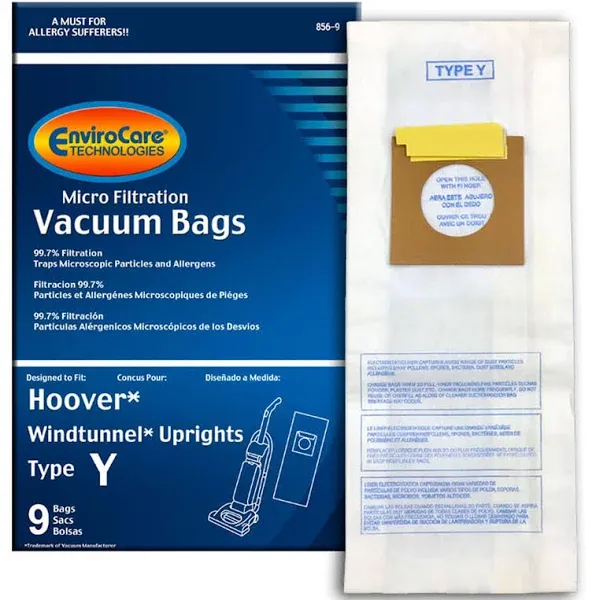 18 Hoover Windtunnel Upright Type Y Vacuum Bags by Envirocare (Micro-filtration)