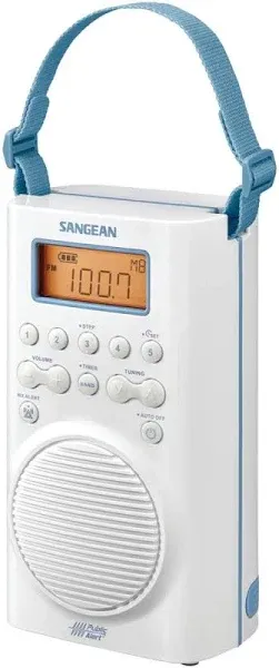 Sangean AM-FM-Weather Alert Waterproof Shower Radio