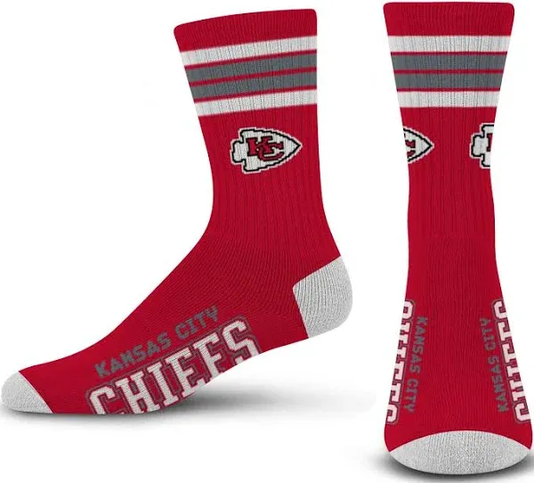 Kansas City Chiefs - 4 Stripe Deuce Crew Socks