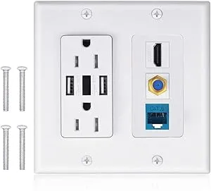 IQIAN 2 Power Outlet with Dual 3.6A USB Charger Port