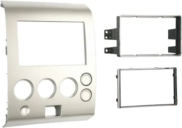 Metra 95-7406 Double DIN Installation Dash Kit for 2004-2007 Nissan Titan and 2004-2005 Nissan Armada -Silver