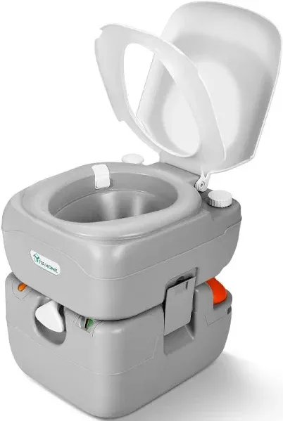 Portable Toilet 3.96 Gallon, Travel RV Potty with T-Type Water Outlets, Anti-Lea