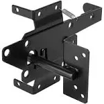 HILLMASTER Heavy Duty Self-Locking Gate Latch for Wooden Fence, Post Mount Automatic Gate Lock Gravity Door Latch Hardware for Secure Pool, Outdoor