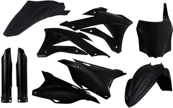 ACERBIS FULL PLASTIC FENDER KIT BLACK KAWASAKI  2014-2021 KX85 KX100 2374110001