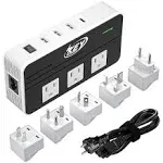 Key Power 230-Watt Step Down 220V to 110V Voltage Converter & International Travel Adapter/Power Converter with USB-C Port 18W - [Use for USA Appliance Overseas in Europe, AU, UK, Ireland, etc.]