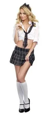 Dreamgirl Adult Womens Schoolgirl Costume, Prep School Halloween Costume