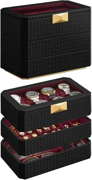 Ronne Collection Stackable 8-Slot Watch Case