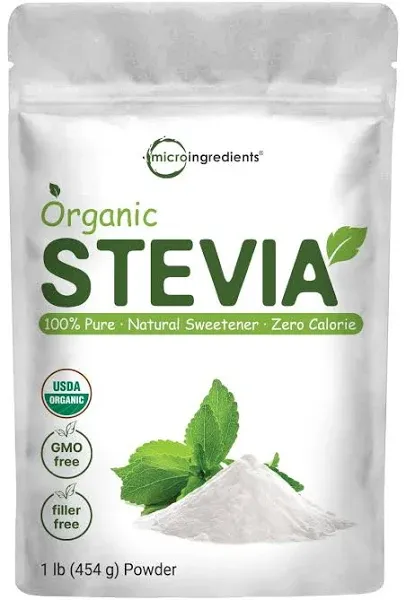 Micro Ingredients Pure Organic Stevia Powder Highest Grade Stevia Green Leaf Extract Reb-A