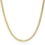 14K Gold Herringbone Chain Necklace