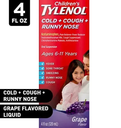 Children&#039;S  Cold + Flu Oral Suspension, Grape, 4 Fl. Oz