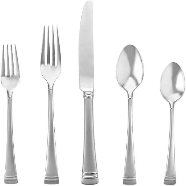 Lenox Federal Platinum Frosted 5Pc Place Setting, 5 Piece, Silver